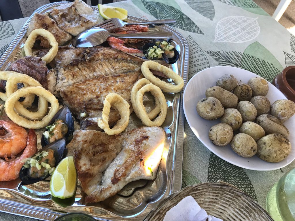 fish and seafood platter tenerife cusine