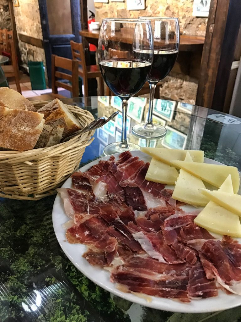 Ham and cheese board Tenerife cuisine